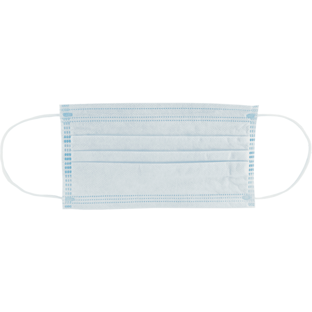 Ironwear Blue Disposable 3-Ply Face Mask - 50/Box from GME Supply